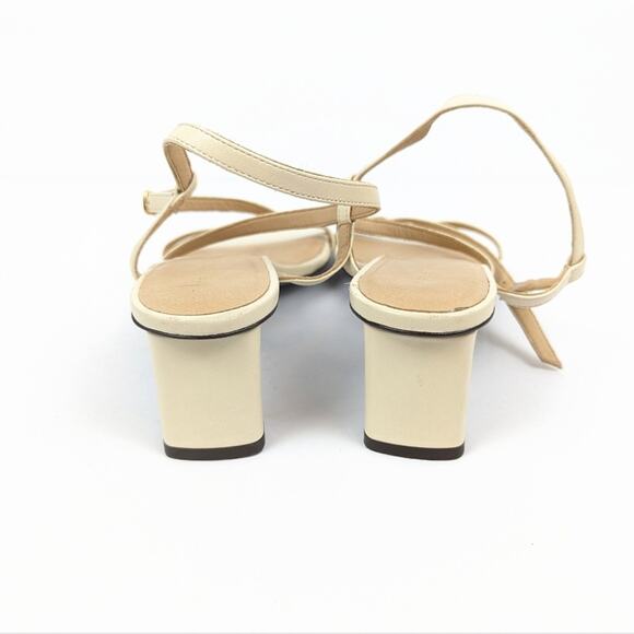 NWOT Frame Cream Le Braxton Strappy Sandal Heels Size 8.5 - Picture 6 of 10